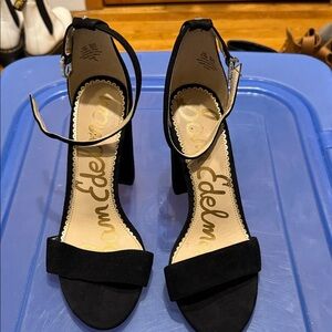 Sam Edelman Black Ankle Strap Heels